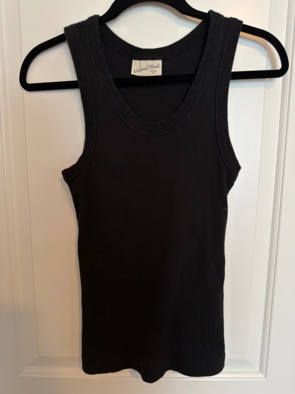 Black Ribbed Tank Top